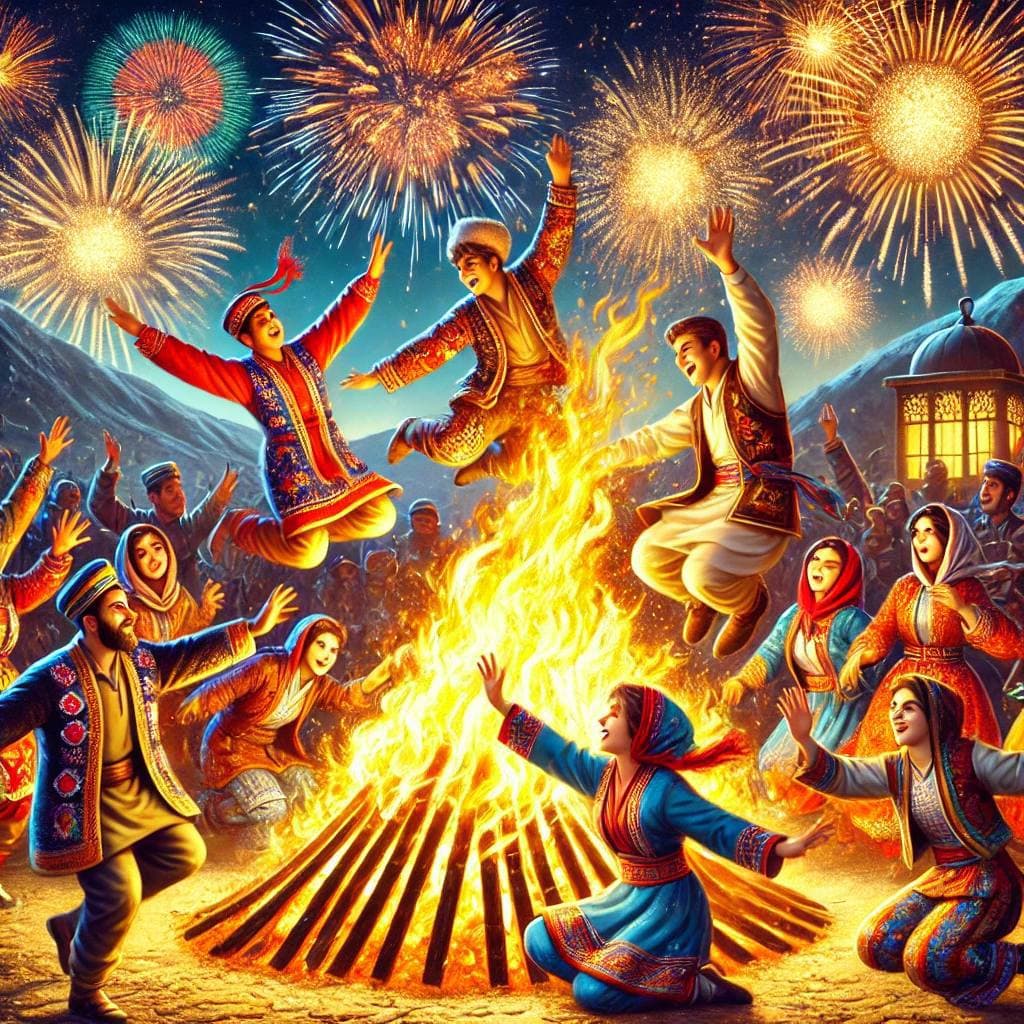 درخشش آتش، نشانهای از امید، روشنایی و نو شدن است.